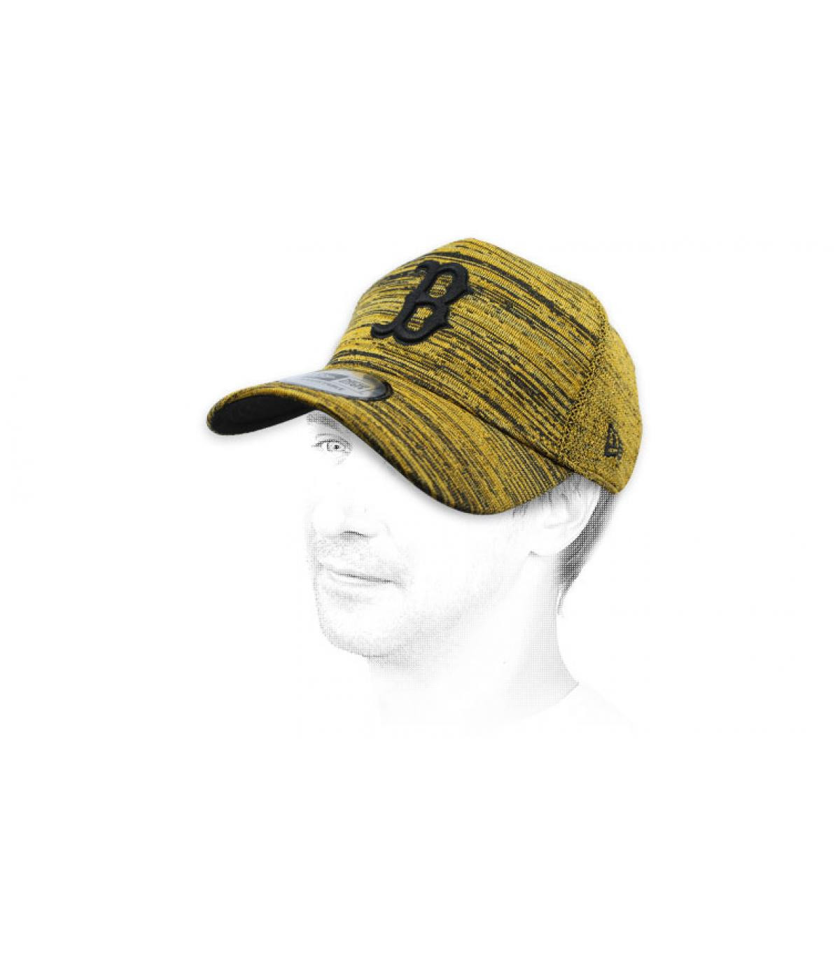 B cap design giallo Engineered Fit A Frame Boston yellow black